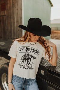 The Lost My Heart at the Rodeo Cropped Tee