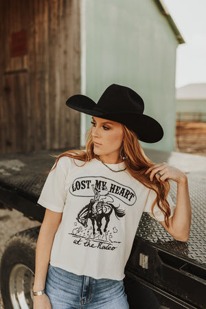 The Lost My Heart at the Rodeo Cropped Tee
