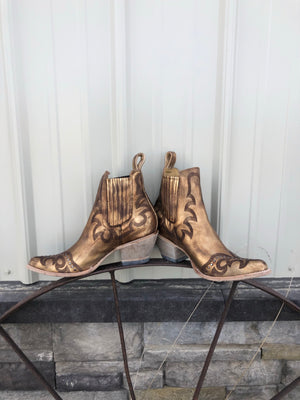 The Shay Bootie in Gold by Old Gringo
